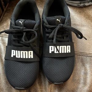 Puma Black Mesh Sneakers